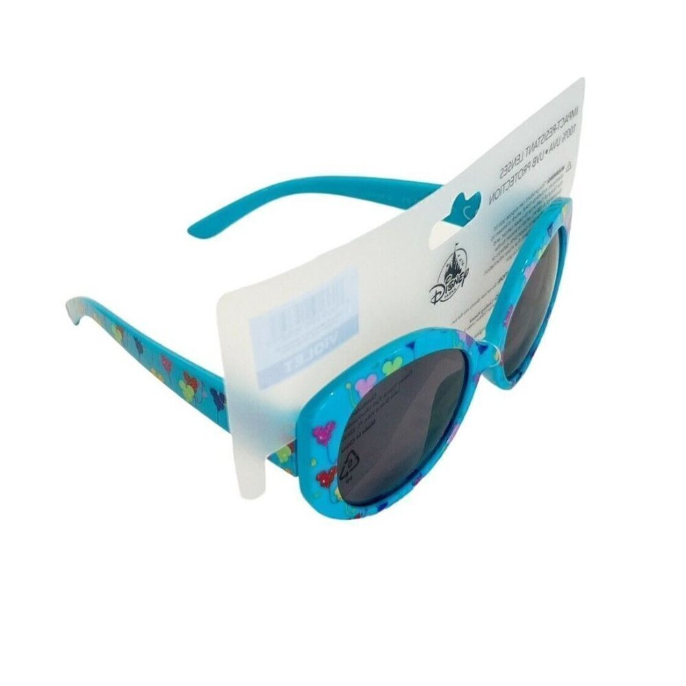 Disney Parks Mickey Colorful Balloons Frame Sunglasses Child Kids Aqua Blue NEW - Picture 2 of 9